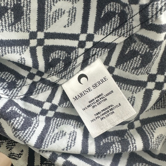 Marine Serre Zephyr Diamond-pattern Moon shirt sz Large - Picture 5 of 7